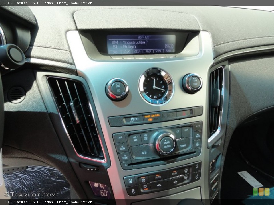 Ebony/Ebony Interior Controls for the 2012 Cadillac CTS 3.0 Sedan #53007284