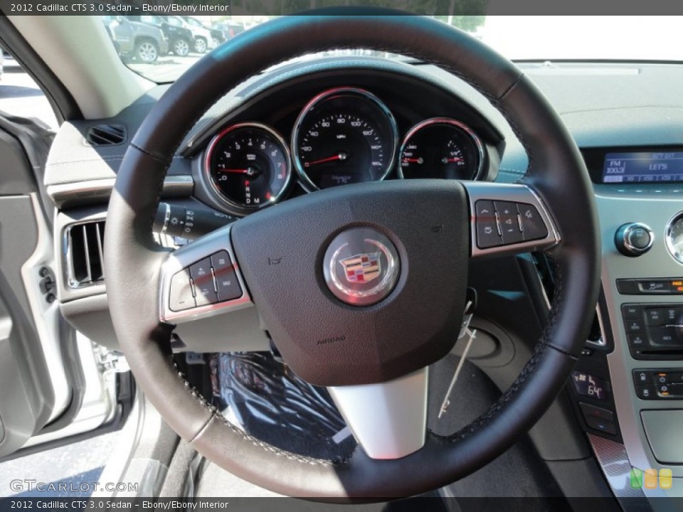 Ebony/Ebony Interior Steering Wheel for the 2012 Cadillac CTS 3.0 Sedan #53007590