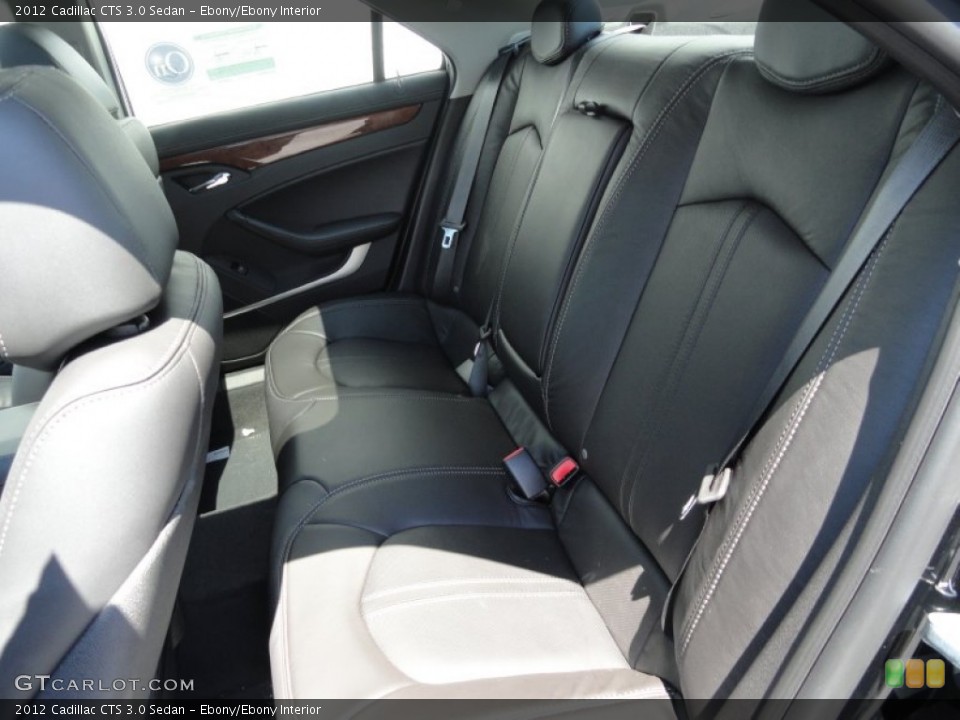 Ebony/Ebony Interior Photo for the 2012 Cadillac CTS 3.0 Sedan #53007779