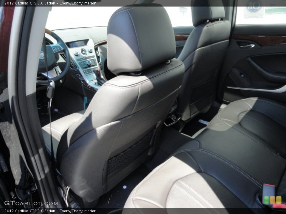 Ebony/Ebony Interior Photo for the 2012 Cadillac CTS 3.0 Sedan #53007794