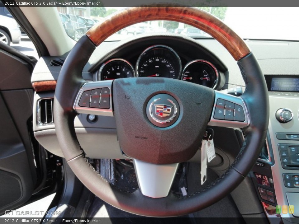 Ebony/Ebony Interior Steering Wheel for the 2012 Cadillac CTS 3.0 Sedan #53007881