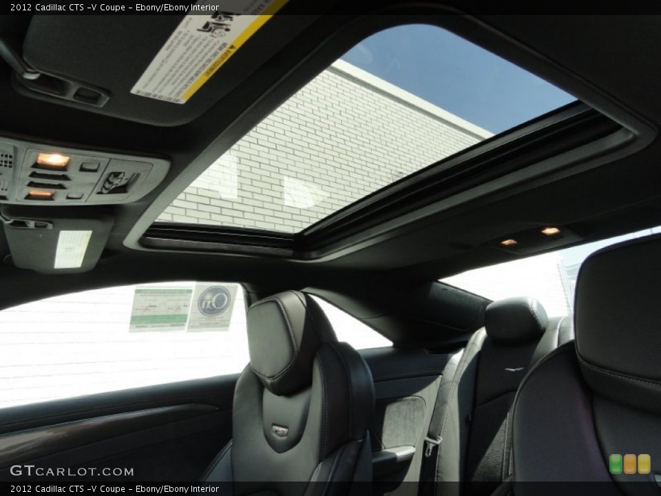 Ebony/Ebony Interior Sunroof for the 2012 Cadillac CTS -V Coupe #53008175