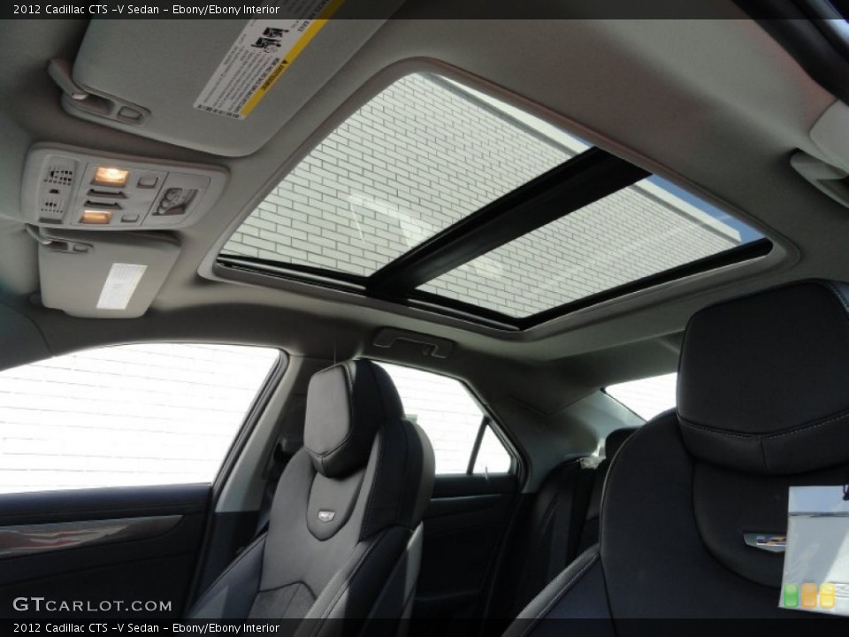 Ebony/Ebony Interior Sunroof for the 2012 Cadillac CTS -V Sedan #53008502