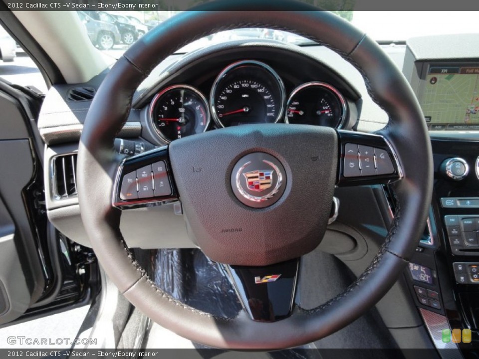 Ebony/Ebony Interior Steering Wheel for the 2012 Cadillac CTS -V Sedan #53008616