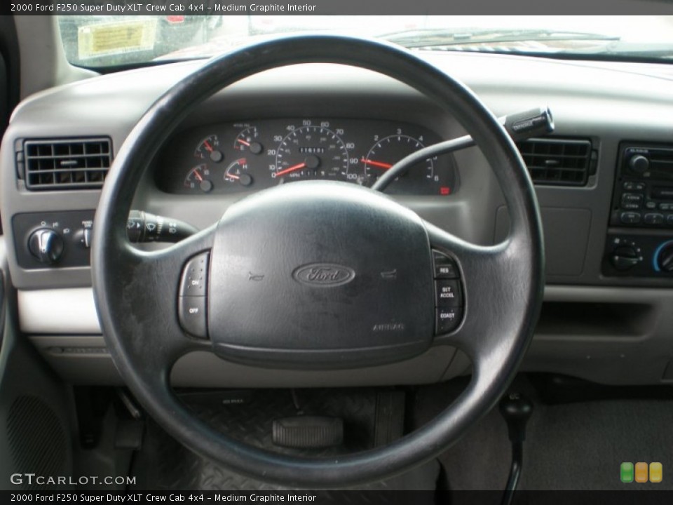 Medium Graphite Interior Steering Wheel for the 2000 Ford F250 Super Duty XLT Crew Cab 4x4 #53008646