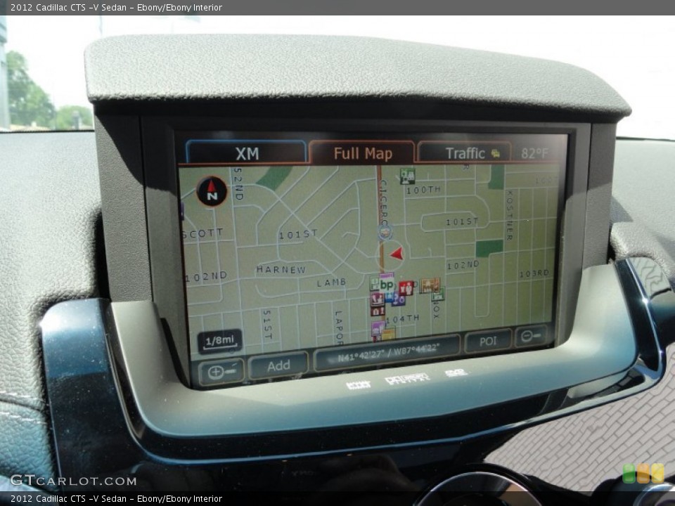 Ebony/Ebony Interior Navigation for the 2012 Cadillac CTS -V Sedan #53008682