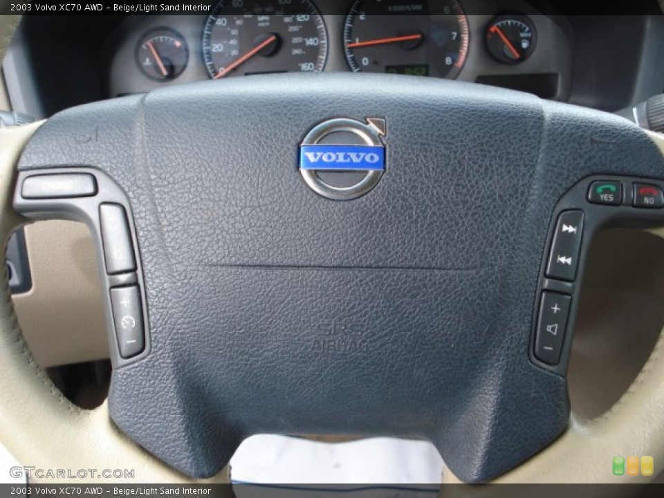 Beige/Light Sand Interior Steering Wheel for the 2003 Volvo XC70 AWD #53008901