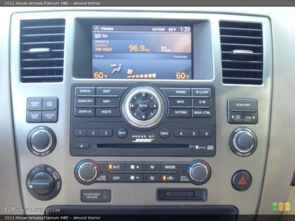 Almond Interior Controls for the 2011 Nissan Armada Platinum 4WD #53009564