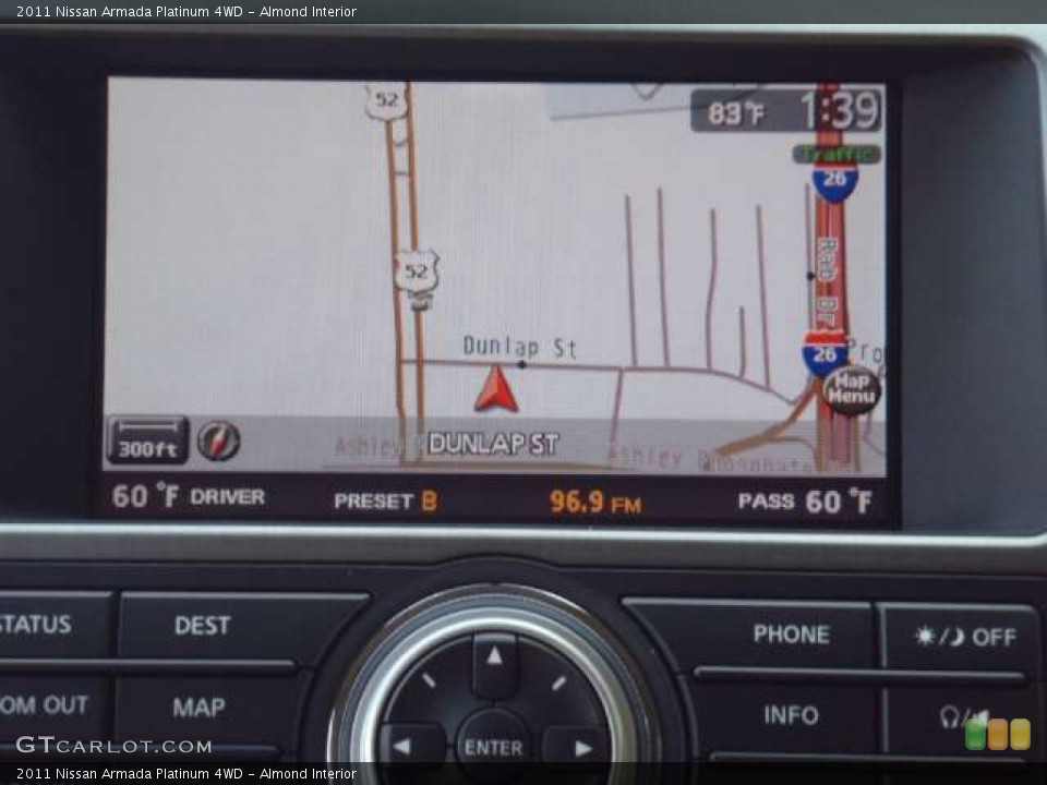 Almond Interior Navigation for the 2011 Nissan Armada Platinum 4WD #53009594