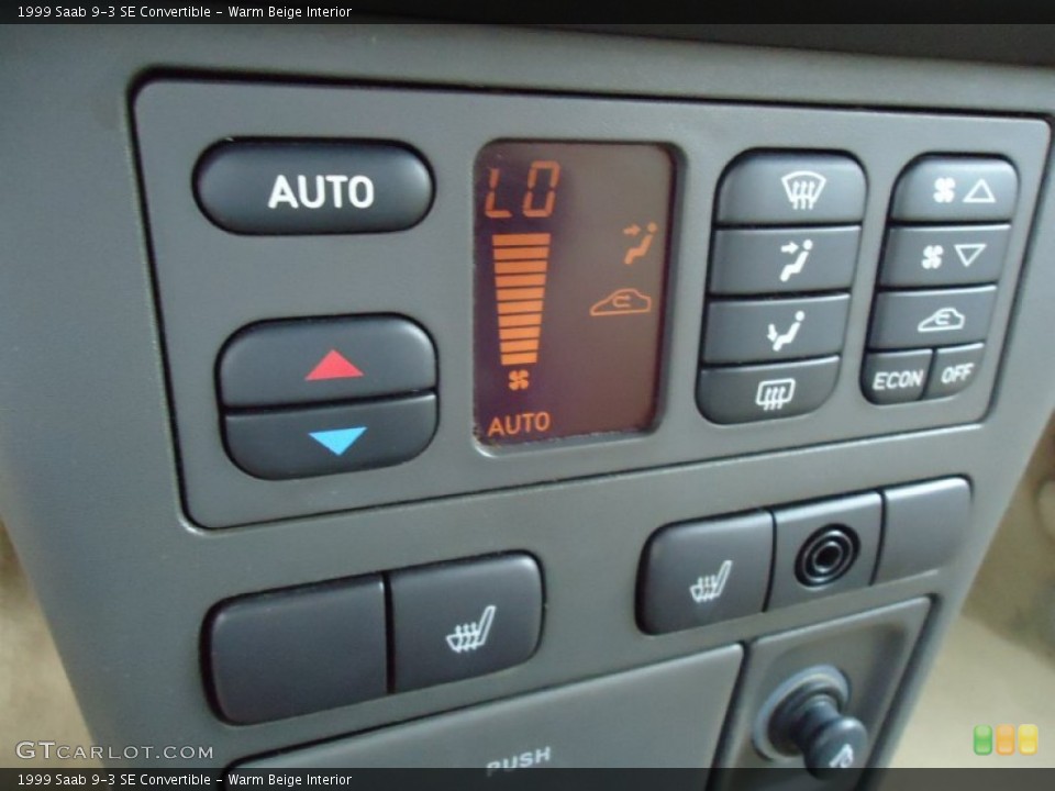 Warm Beige Interior Controls for the 1999 Saab 9-3 SE Convertible #53010533