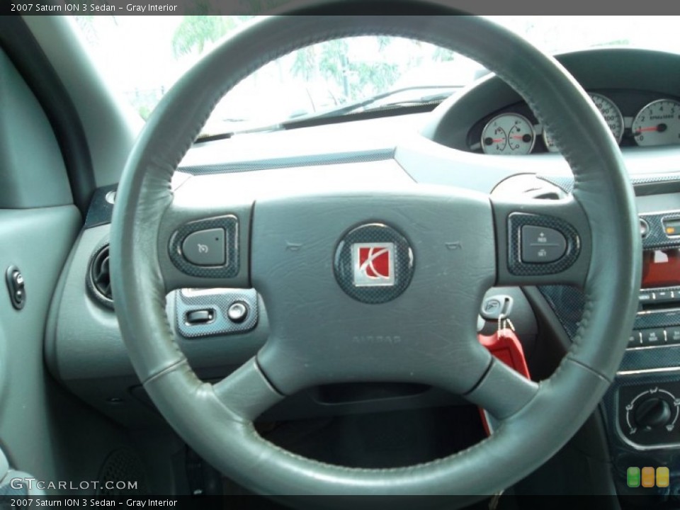 Gray Interior Steering Wheel for the 2007 Saturn ION 3 Sedan #53010854