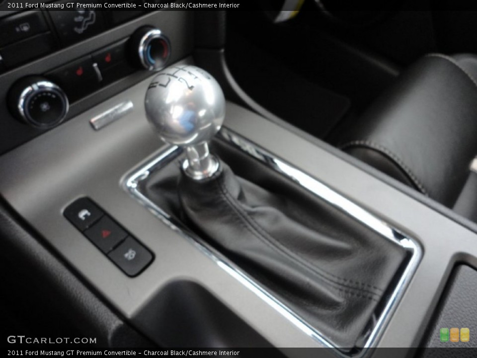 Charcoal Black/Cashmere Interior Transmission for the 2011 Ford Mustang GT Premium Convertible #53012234