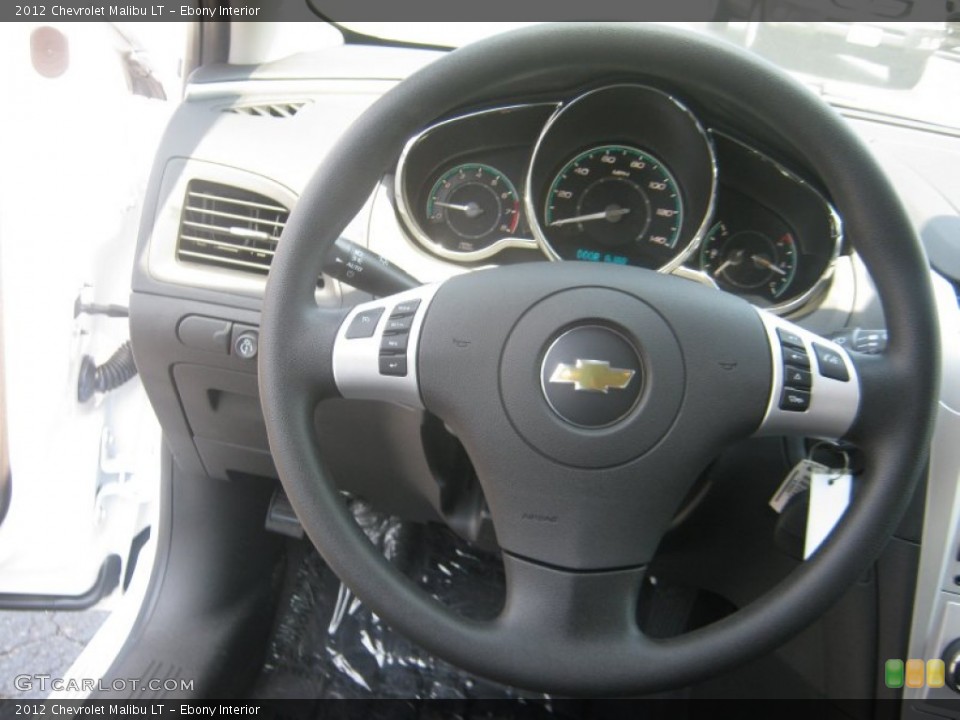 Ebony Interior Steering Wheel for the 2012 Chevrolet Malibu LT #53012240