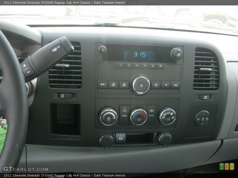 Dark Titanium Interior Controls for the 2011 Chevrolet Silverado 3500HD Regular Cab 4x4 Chassis #53012597