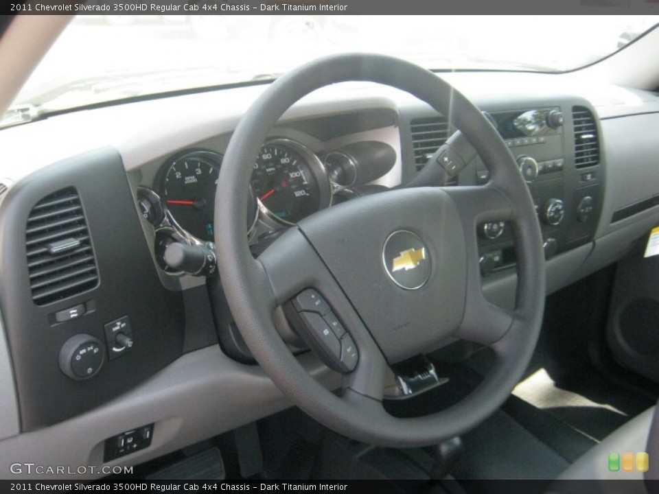 Dark Titanium Interior Steering Wheel for the 2011 Chevrolet Silverado 3500HD Regular Cab 4x4 Chassis #53012612