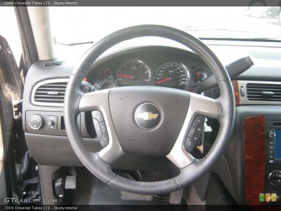 Ebony Interior Steering Wheel for the 2009 Chevrolet Tahoe LTZ #53014175