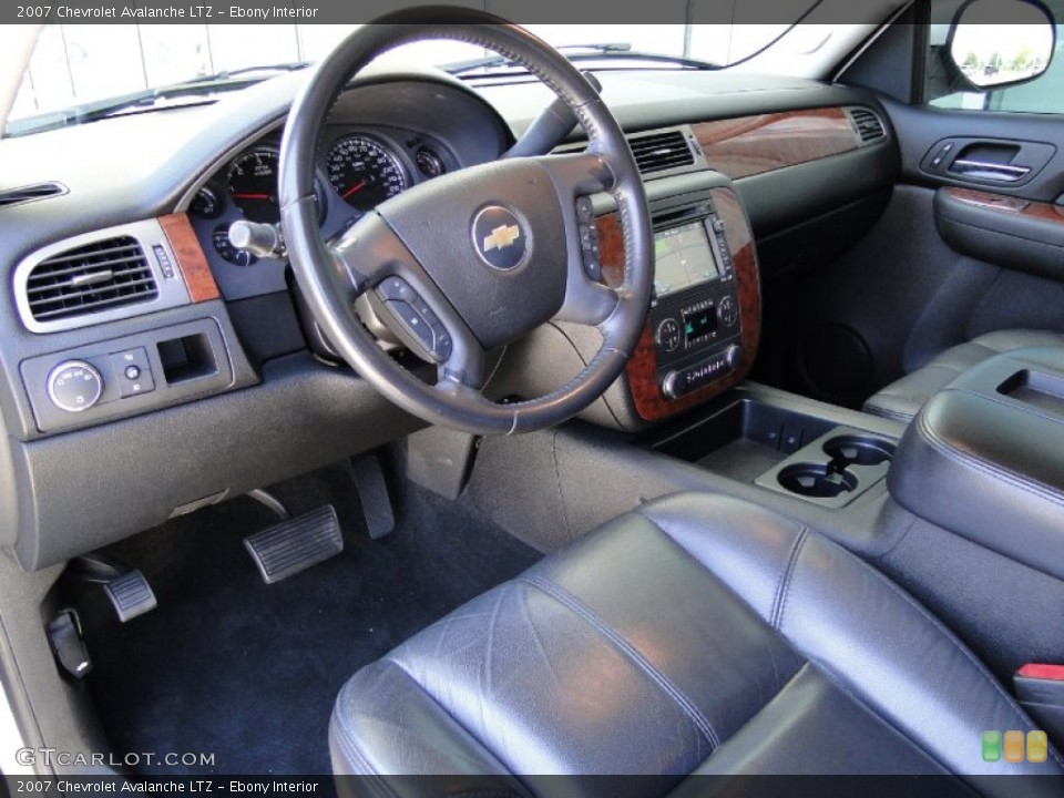 Ebony Interior Prime Interior for the 2007 Chevrolet Avalanche LTZ #53015648