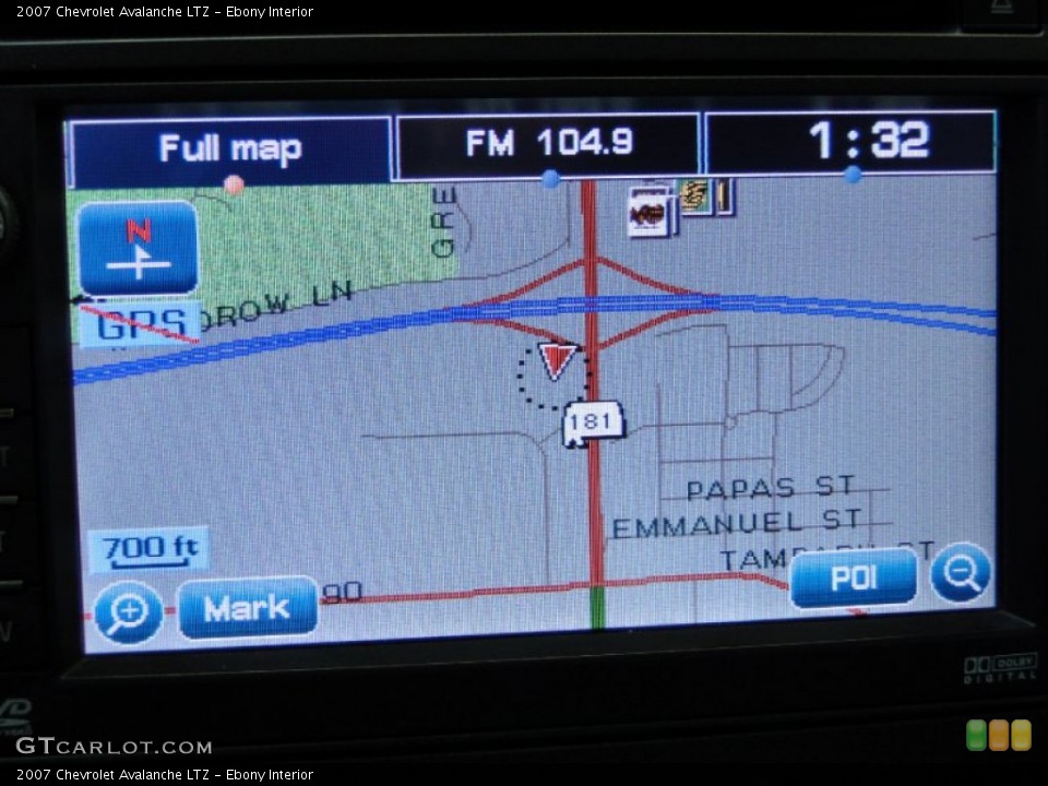 Ebony Interior Navigation for the 2007 Chevrolet Avalanche LTZ #53015807