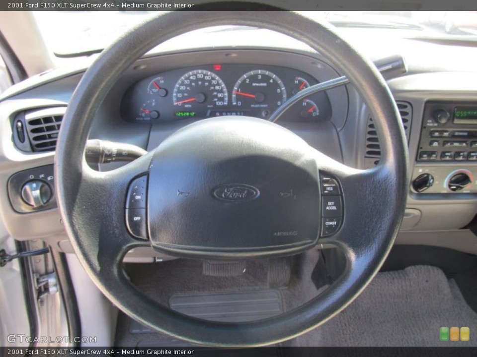 Medium Graphite Interior Steering Wheel for the 2001 Ford F150 XLT SuperCrew 4x4 #53019416