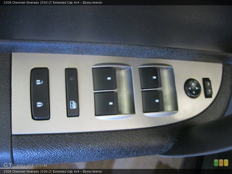 Ebony Interior Controls for the 2008 Chevrolet Silverado 1500 LT Extended Cab 4x4 #53022020