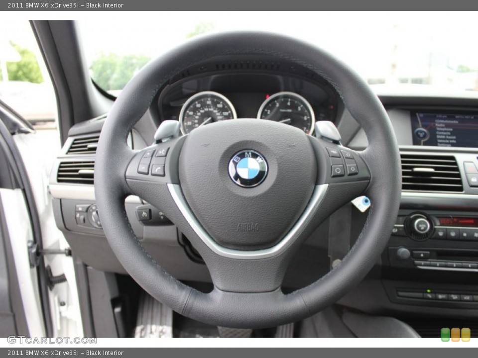 Black Interior Steering Wheel for the 2011 BMW X6 xDrive35i #53022728