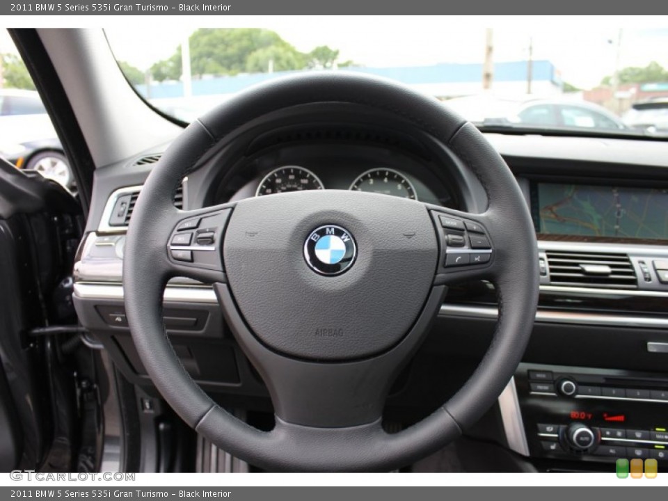 Black Interior Steering Wheel for the 2011 BMW 5 Series 535i Gran Turismo #53023292