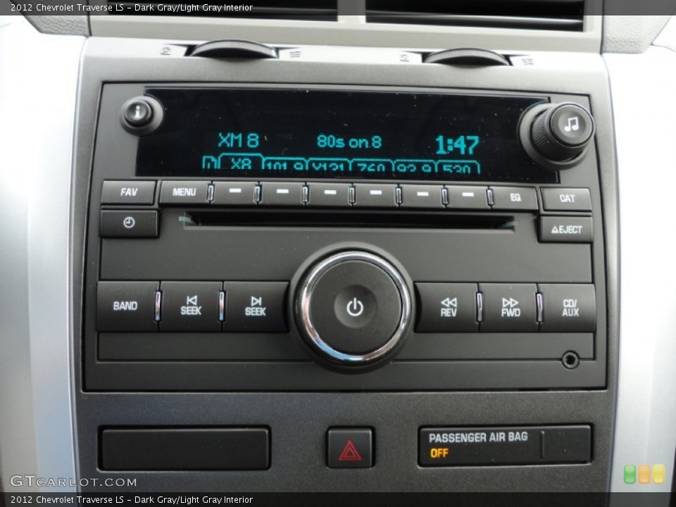 Dark Gray/Light Gray Interior Audio System for the 2012 Chevrolet Traverse LS #53026001