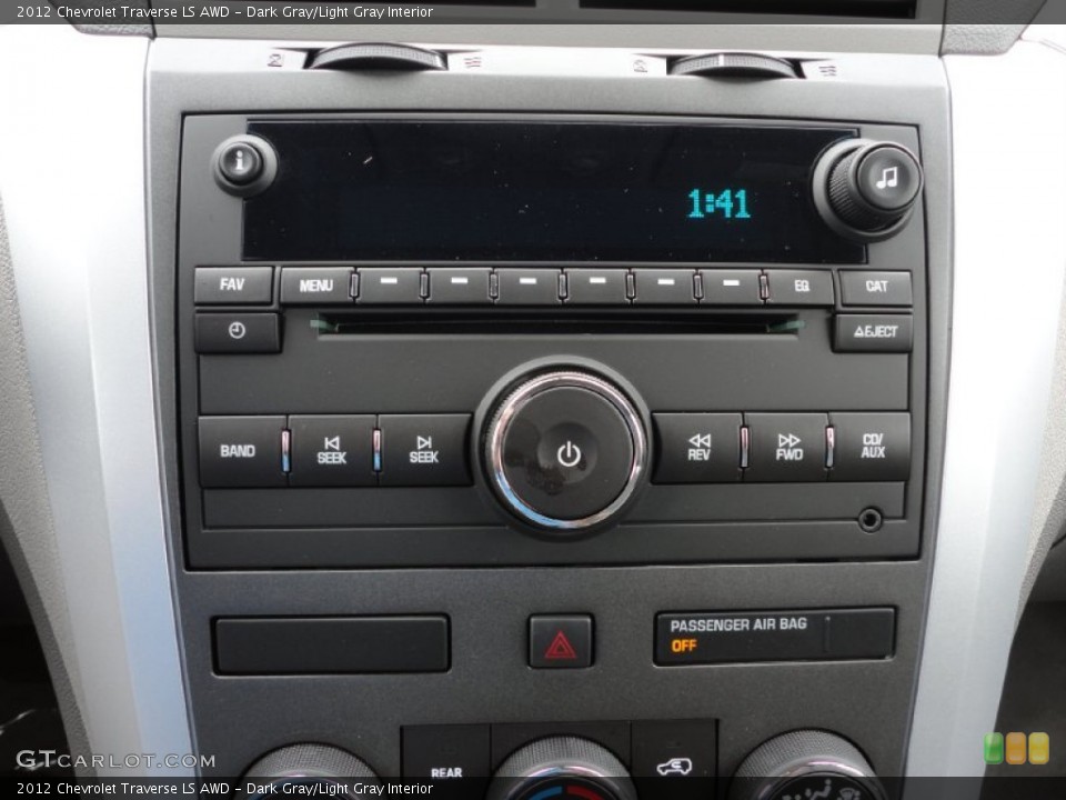 Dark Gray/Light Gray Interior Audio System for the 2012 Chevrolet Traverse LS AWD #53026283