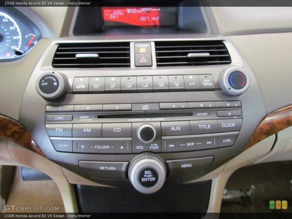 Ivory Interior Controls for the 2008 Honda Accord EX V6 Sedan #53026898