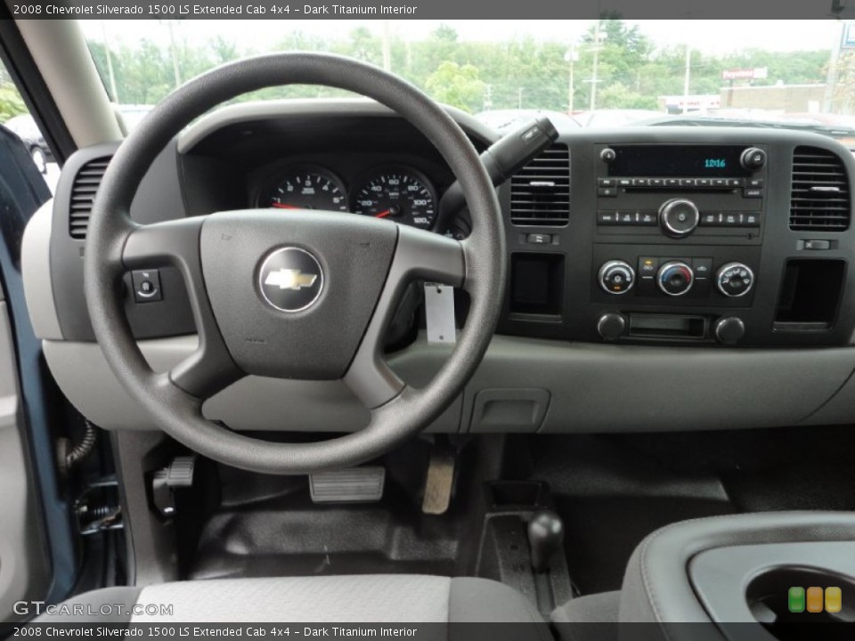 Dark Titanium Interior Dashboard for the 2008 Chevrolet Silverado 1500 LS Extended Cab 4x4 #53028590