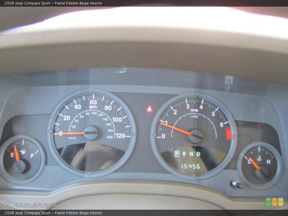 Pastel Pebble Beige Interior Gauges for the 2008 Jeep Compass Sport #53029583