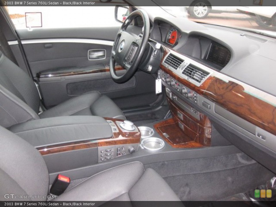 Black/Black Interior Photo for the 2003 BMW 7 Series 760Li Sedan #53031620