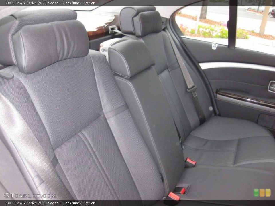 Black/Black Interior Photo for the 2003 BMW 7 Series 760Li Sedan #53031629