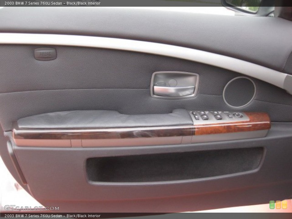 Black/Black Interior Door Panel for the 2003 BMW 7 Series 760Li Sedan #53031650