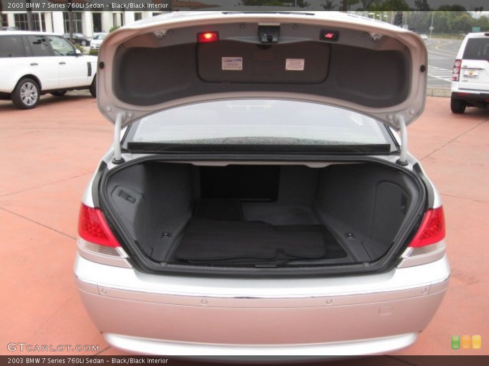 Black/Black Interior Trunk for the 2003 BMW 7 Series 760Li Sedan #53031758