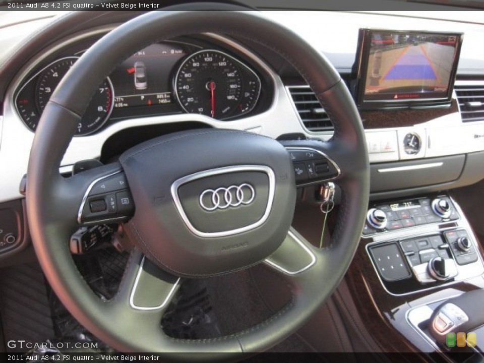 Velvet Beige Interior Steering Wheel for the 2011 Audi A8 4.2 FSI quattro #53032244
