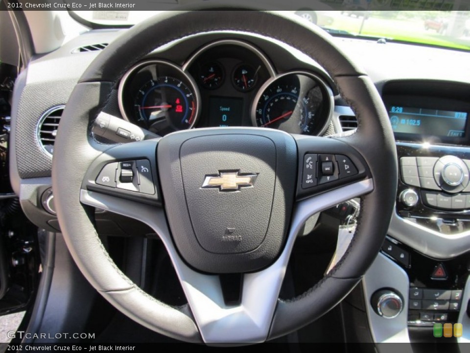 Jet Black Interior Steering Wheel for the 2012 Chevrolet Cruze Eco #53037566