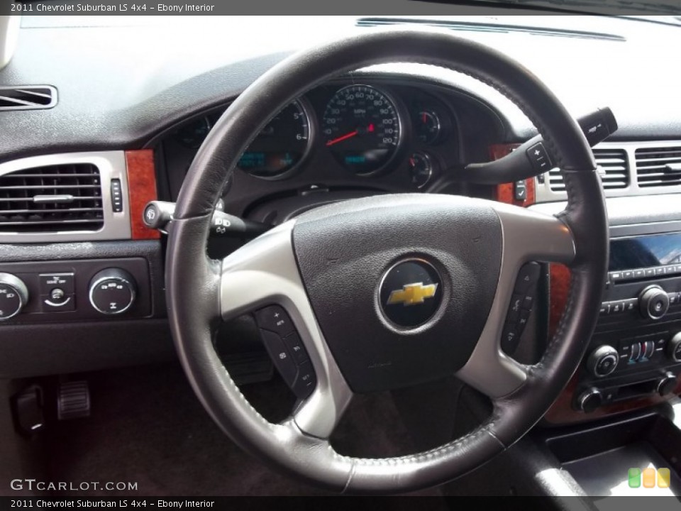 Ebony Interior Steering Wheel for the 2011 Chevrolet Suburban LS 4x4 #53037770