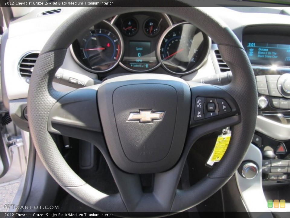 Jet Black/Medium Titanium Interior Steering Wheel for the 2012 Chevrolet Cruze LS #53037782