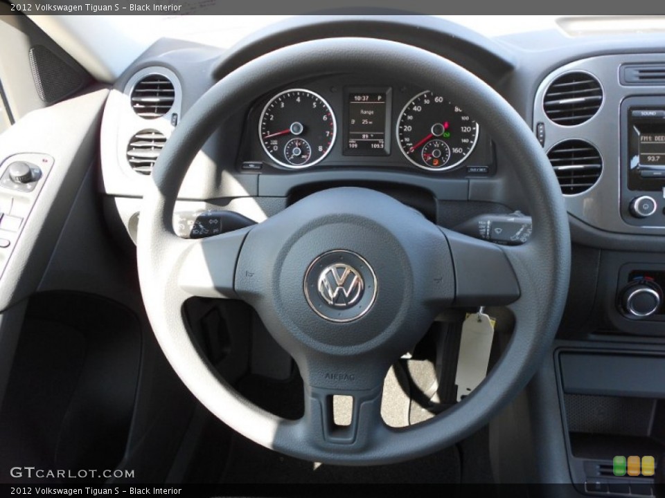 Black Interior Steering Wheel for the 2012 Volkswagen Tiguan S #53046662