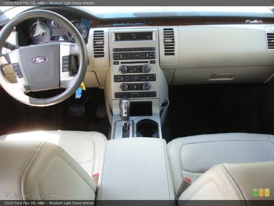 Medium Light Stone Interior Dashboard for the 2010 Ford Flex SEL AWD #53049536