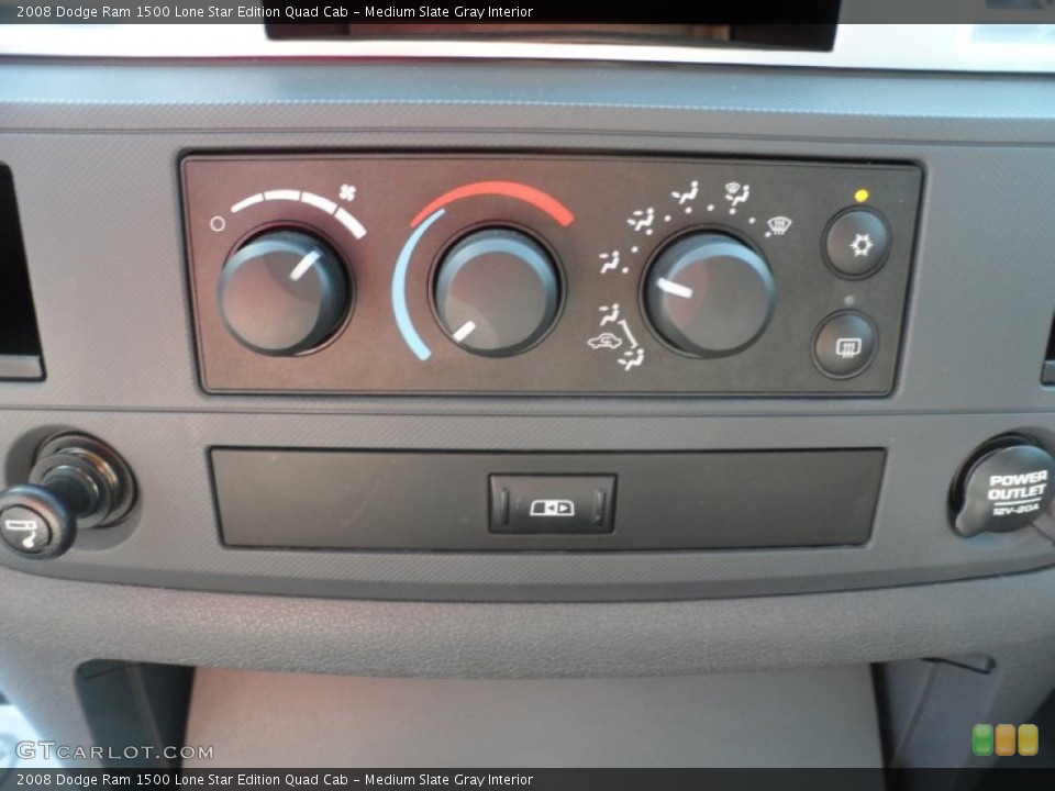 Medium Slate Gray Interior Controls for the 2008 Dodge Ram 1500 Lone Star Edition Quad Cab #53052173