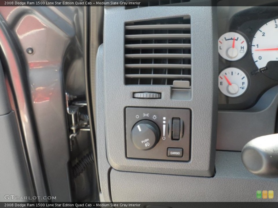 Medium Slate Gray Interior Controls for the 2008 Dodge Ram 1500 Lone Star Edition Quad Cab #53052218