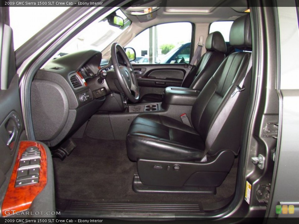 Ebony Interior Photo for the 2009 GMC Sierra 1500 SLT Crew Cab #53055185