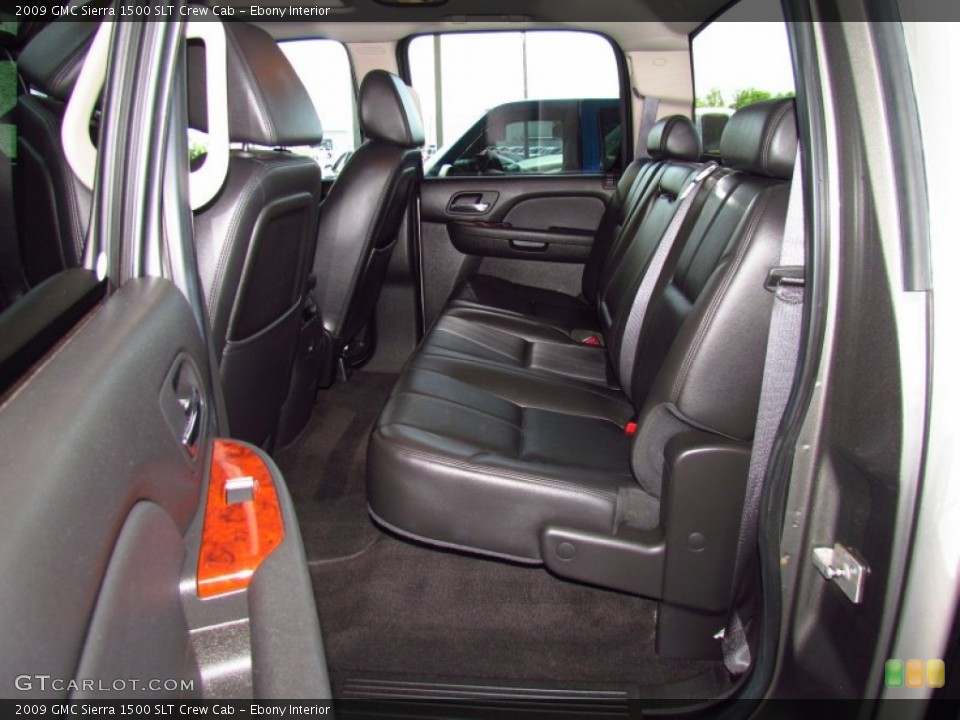 Ebony Interior Photo for the 2009 GMC Sierra 1500 SLT Crew Cab #53055212