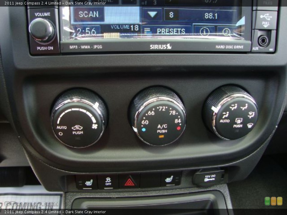 Dark Slate Gray Interior Controls for the 2011 Jeep Compass 2.4 Limited #53056895