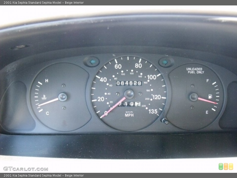 Beige Interior Gauges for the 2001 Kia Sephia  #53057525