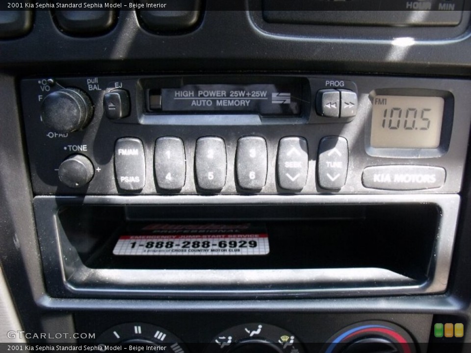 Beige Interior Audio System for the 2001 Kia Sephia  #53057537
