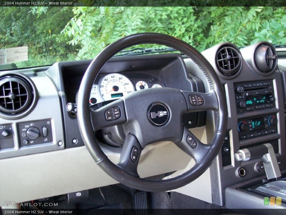 Wheat Interior Steering Wheel for the 2004 Hummer H2 SUV #53059655