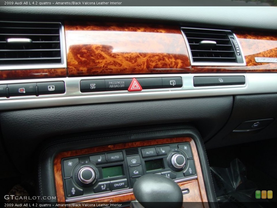 Amaretto/Black Valcona Leather Interior Controls for the 2009 Audi A8 L 4.2 quattro #53061812